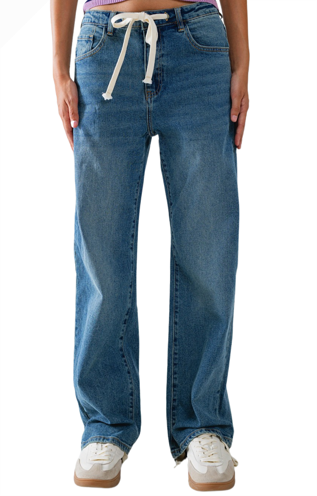 Denim Drawstring Pants - The Dailies