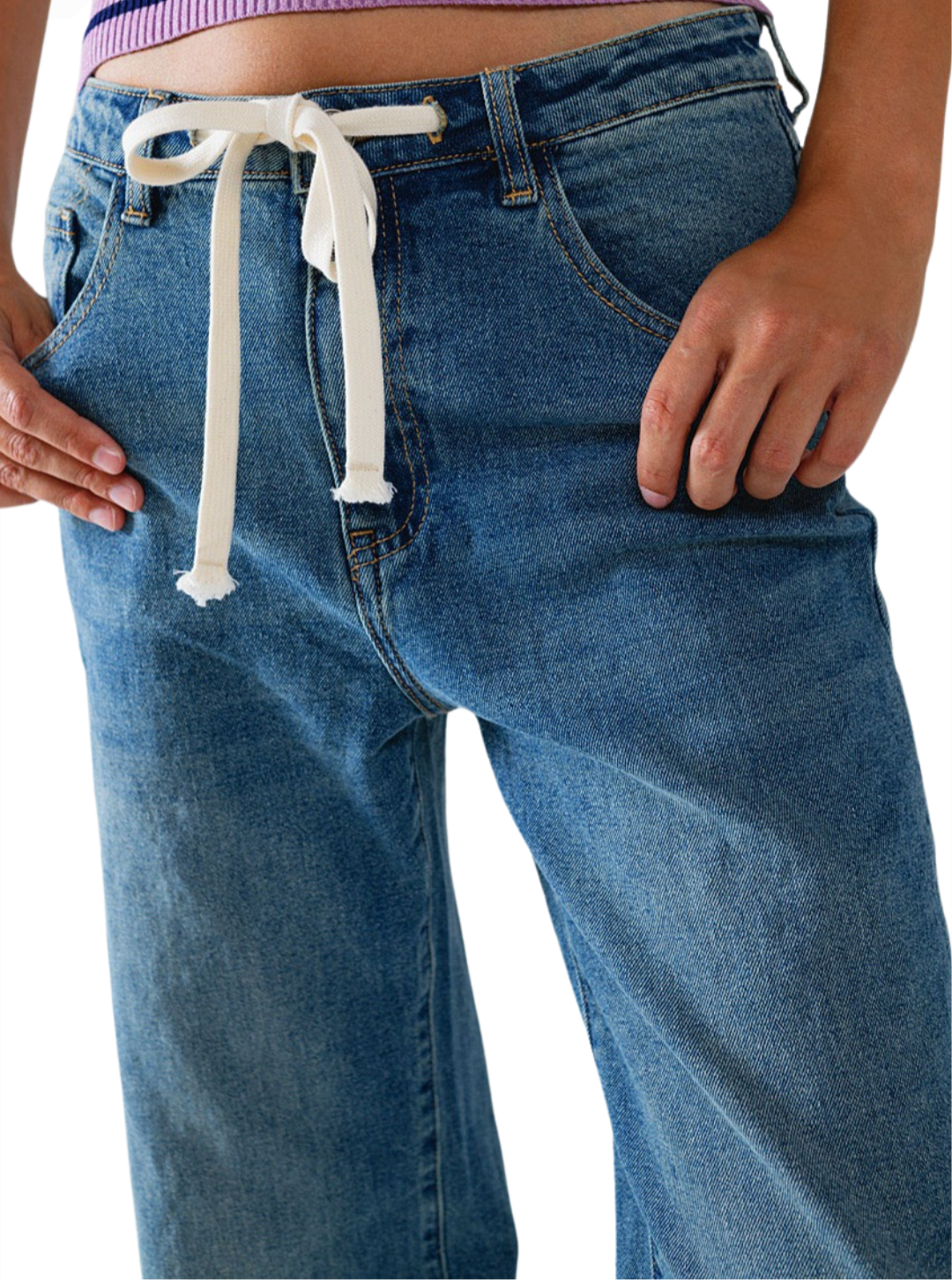 Denim Drawstring Pants - The Dailies