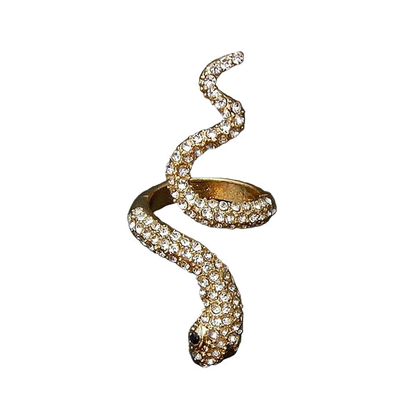 Serpent Wrap Around Pave Ring