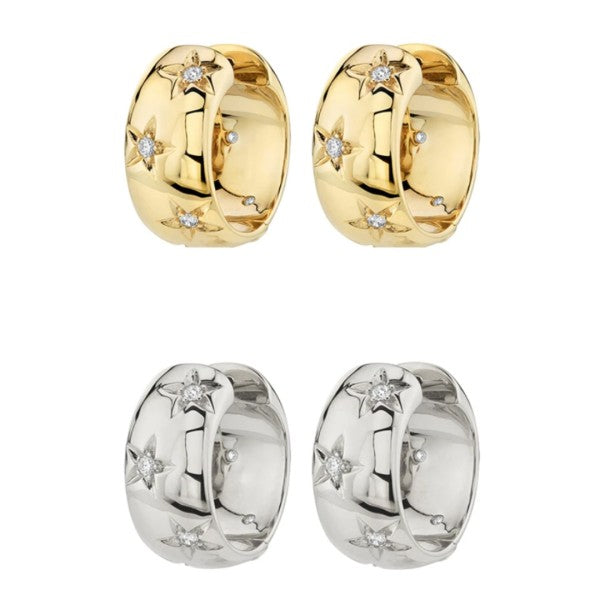 Starry Huggie Earrings