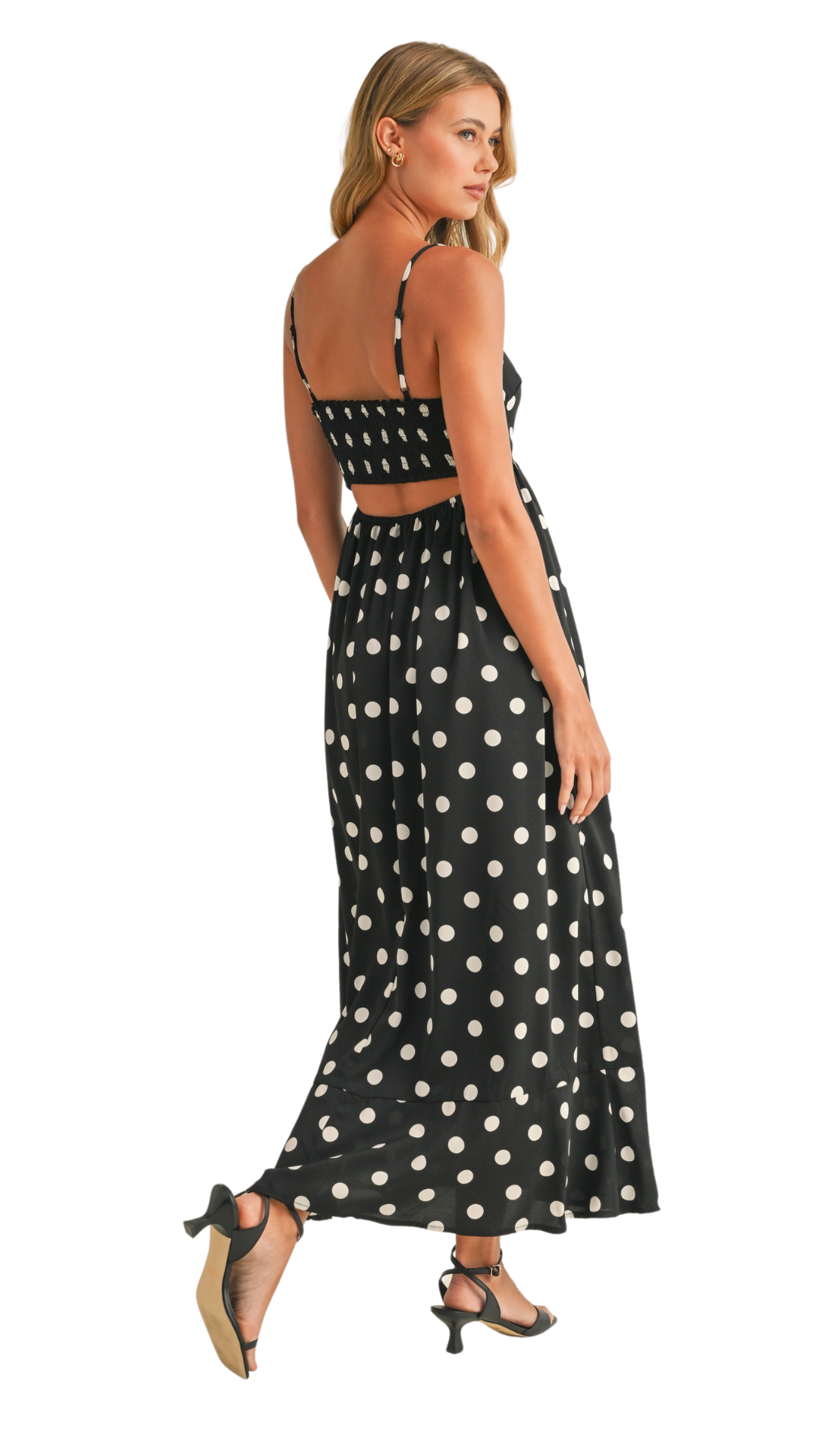 Polka Dot Maxi Dress M Polka Dot Maxi Dress M