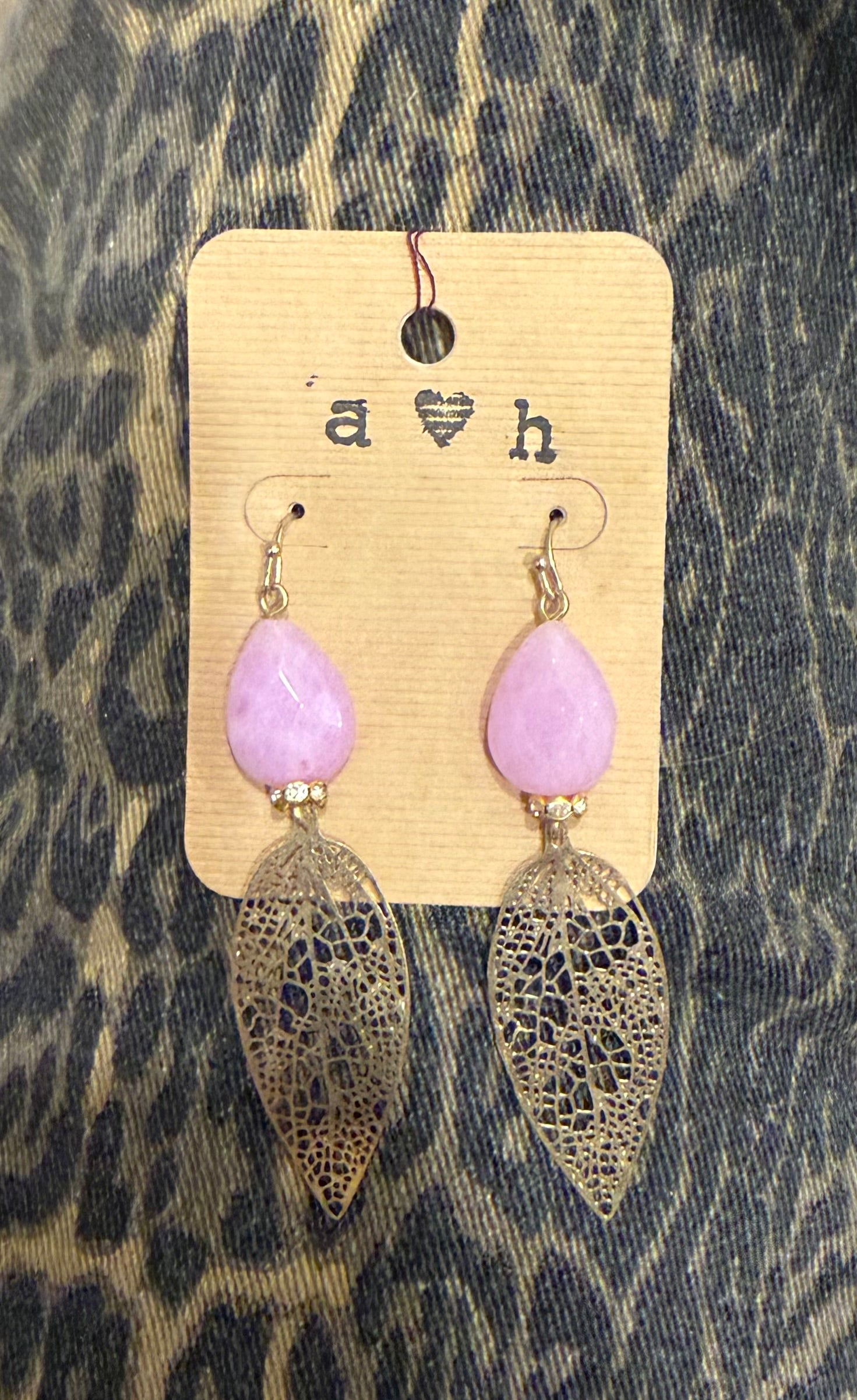 Amethyst Petal Filigree Drop Earrings