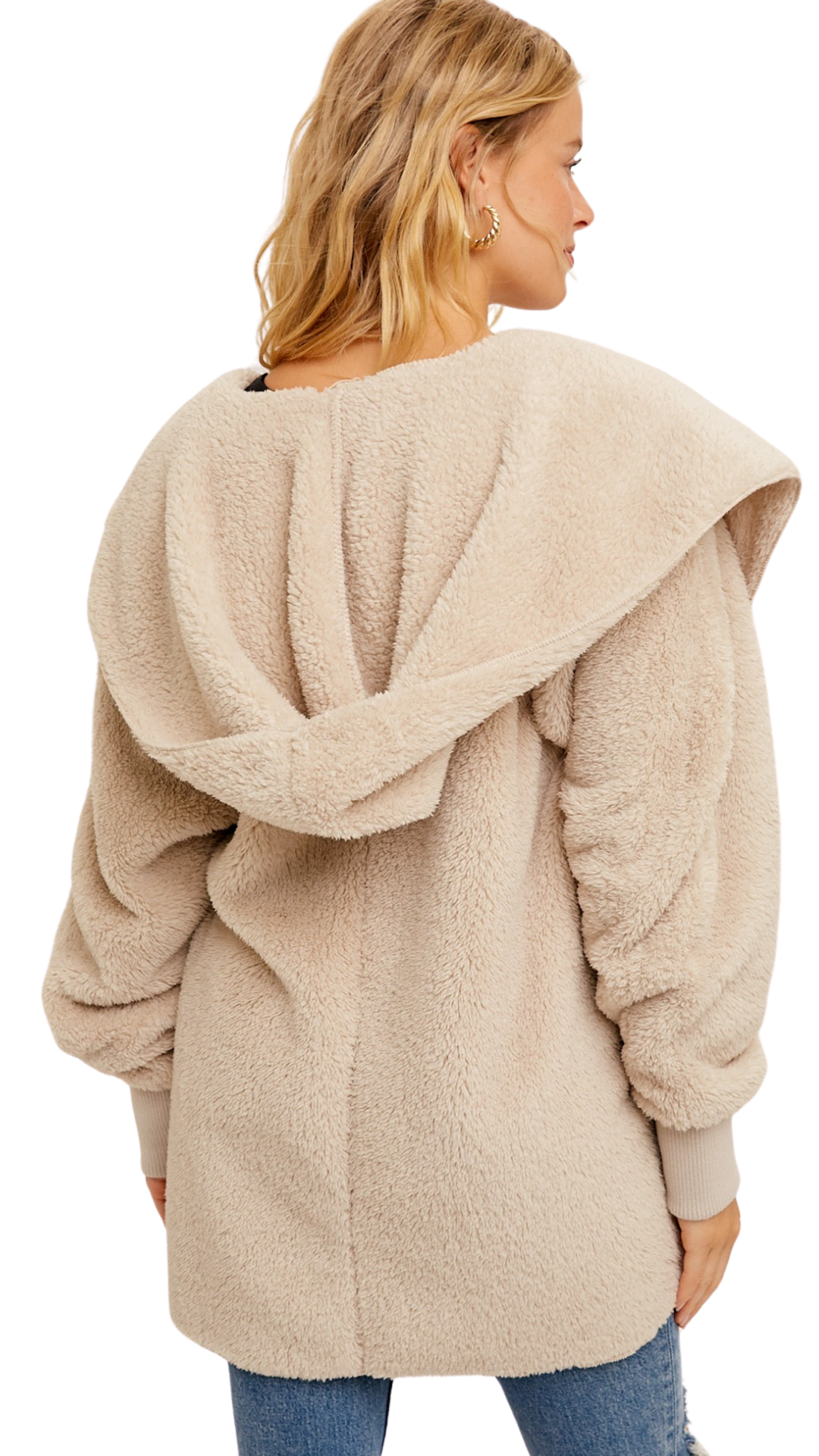 The Drift Plush Hooded Cardigan – One Size