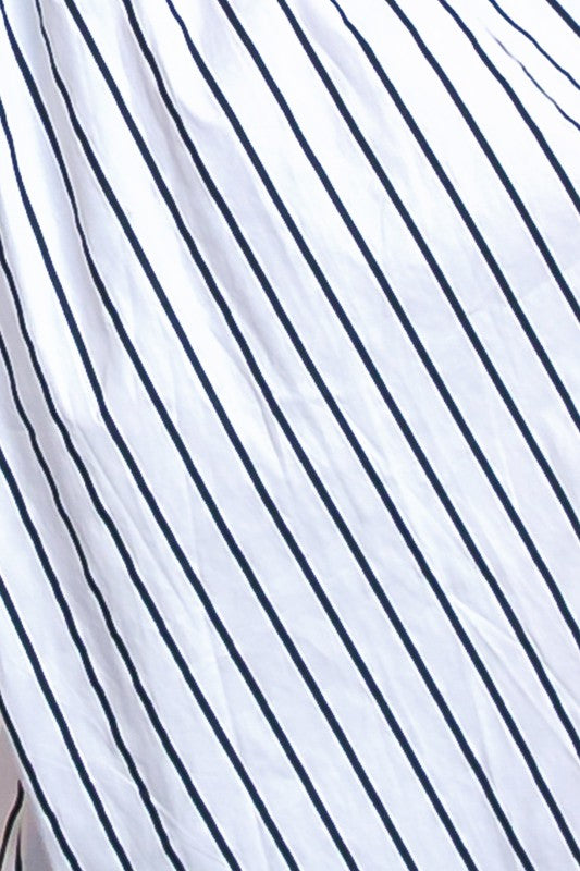 Lolly Poplin Striped Midi Dress Fabric View 