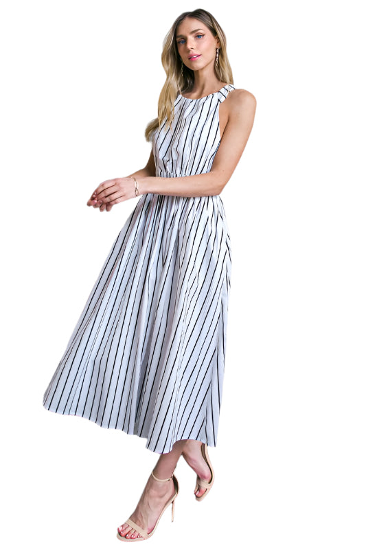 Lolly Striped Poplin Midi Dress