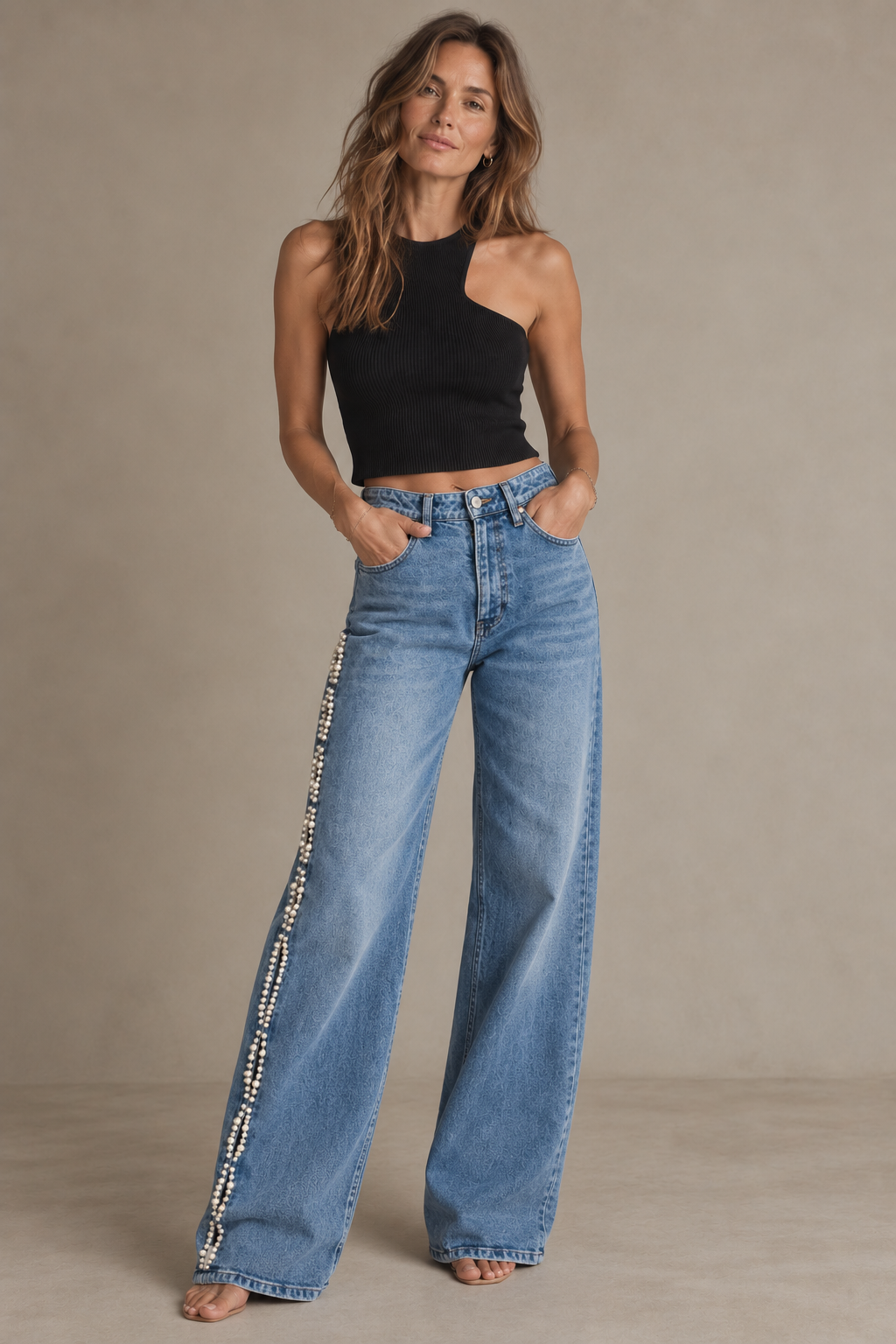 Black Asymmetrical Tank Top - The Vesper