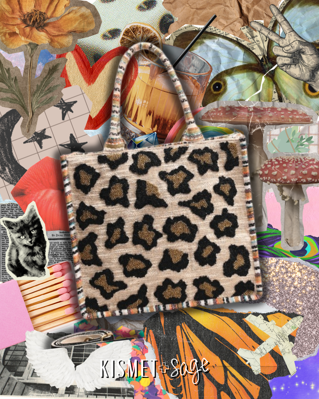 The Luxe Leopard Beaded Jacquard Tote