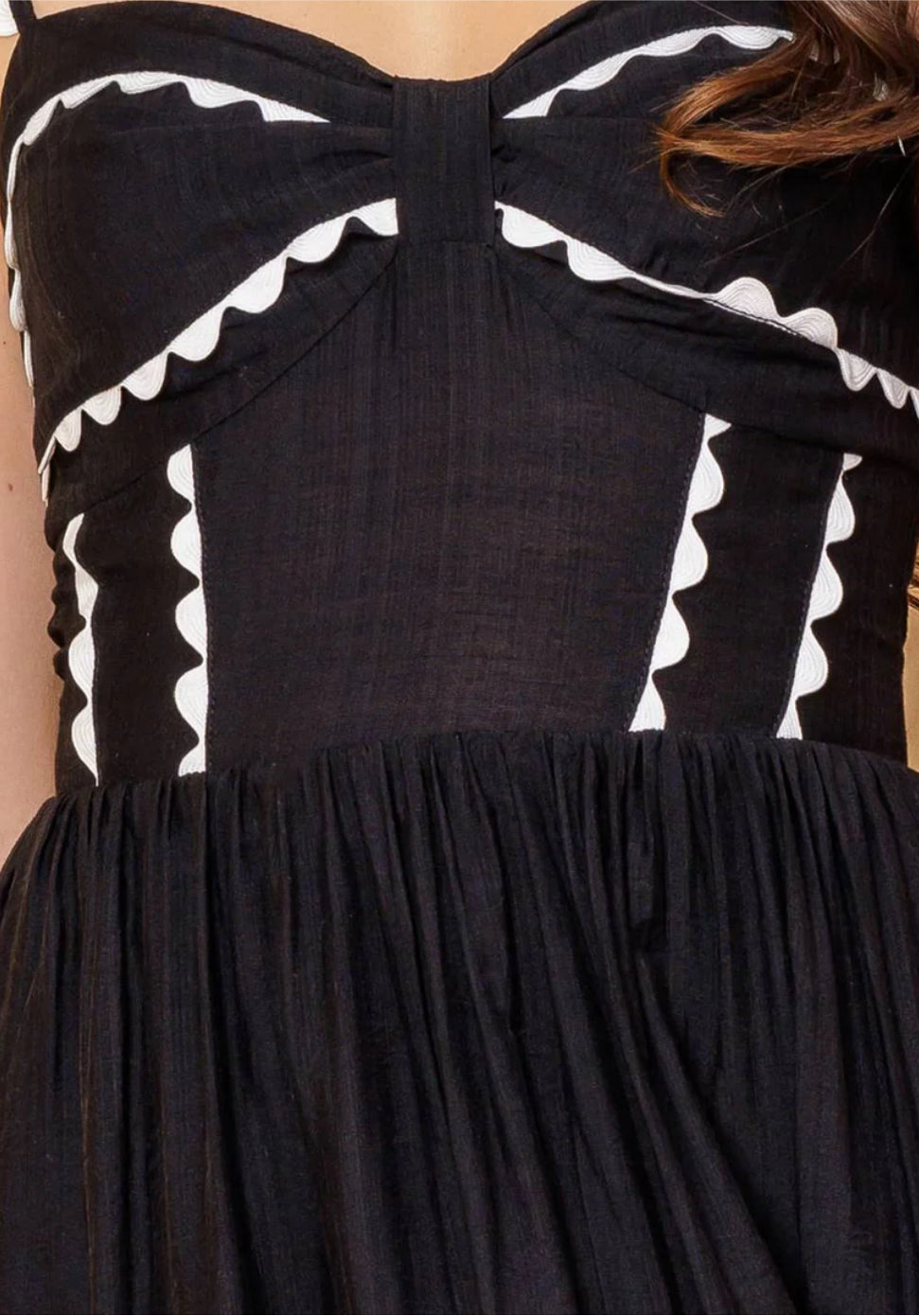 The Dahlia | Woman's Black + White Contrast Maxi Dress
